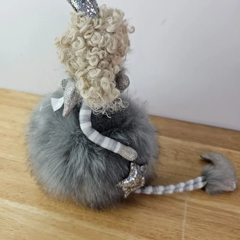 Faux‎ Puff Skirt Gray Doll Fairy Holiday Christmas Home Decor Beanbag